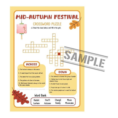 Mid-Autumn Festival Worksheets Pack | Bilingual Story + Activities (Simplified + Traditional 繁简)